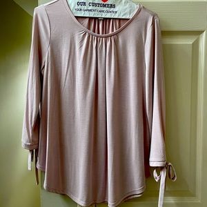 Loft pink three quarter sleeve blouse